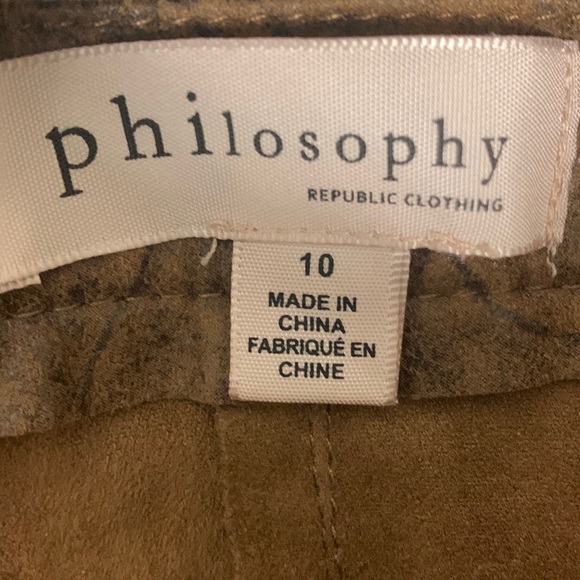 NWT Philosophy Faux Leather Pants - Picture 4 of 5